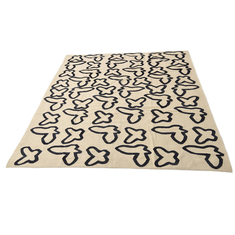 Tapis noir et blanc Noor