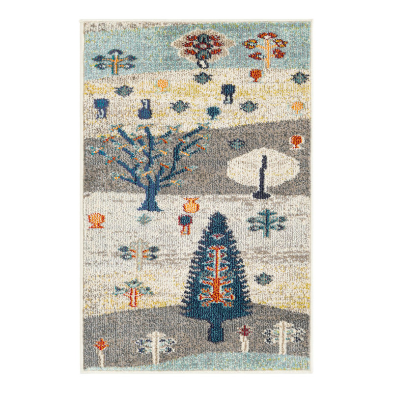 Washable Floral Indoor Rug, Rectangle 2'2" x 3'1"
