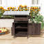 Chariot de barbecue extérieur roulant avec plateau en acier inoxydable, armoire de rangement, abattant, tiroir et support à épices-120348044