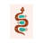 Southwestern Slither In Rust And Turquoise by Allie Falcon - Wrapped Canvas Print-922712615