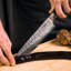 Damas en acier Gyuto (couteau de chef) avec bambou Saya et boîte en bambou - lame de 20 cm (8 po)