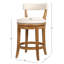 Tabouret de comptoir pivotant rembourré avec structure en bois massif Carollynn-1493860063