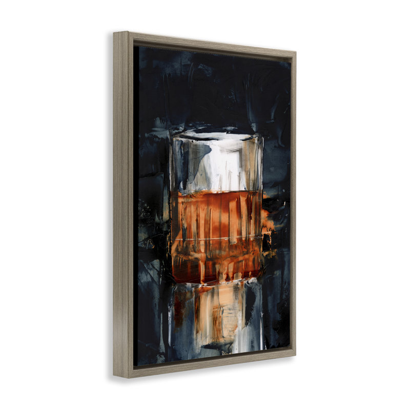  Bourbon dans une toile flottante encadrée en verre par Ethan Harper, H 31 po x l 21 po, Cadre flottant orme Montalcino