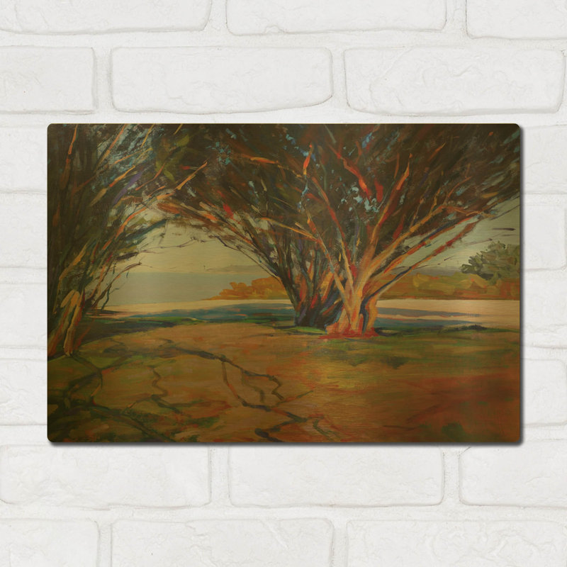 Tableau mural en métal doré « Arles » de JD, 40,6 cm x 30,5 cm, 16 po x 12 po