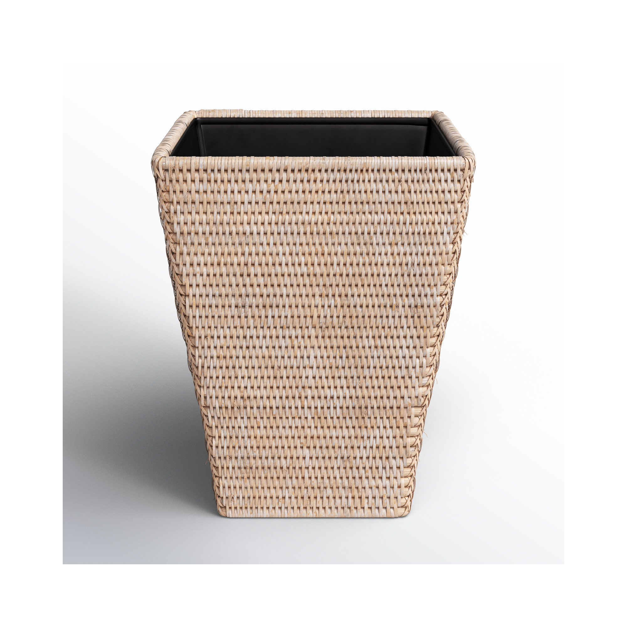 Rael Tapered 4 Gallon Waste Basket, White Wash