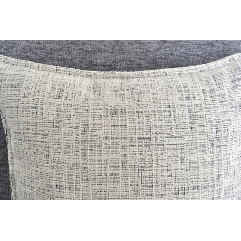Oveesha Cream White Chenille Square Throw Pillow Covers, 20" x 20" (Set of 2)