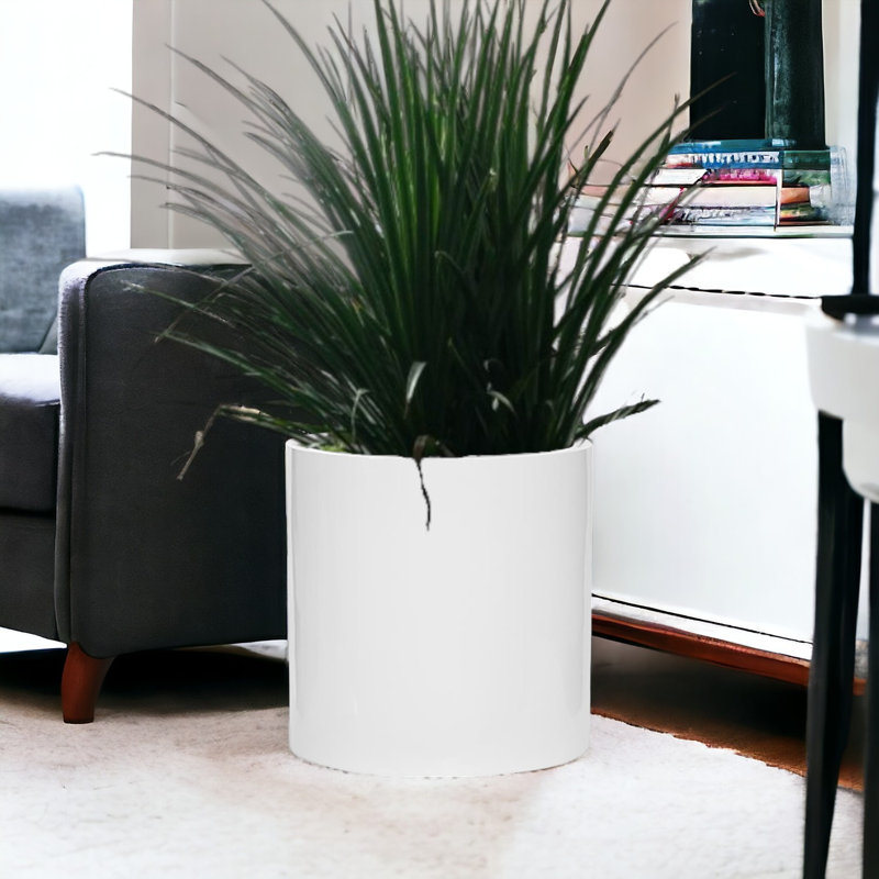 Handmade Pot Planter, Glossy White, 20'' H X 20'' W X 20'' D