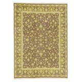 Hand Knotted Wool Area Rug in Aubergine