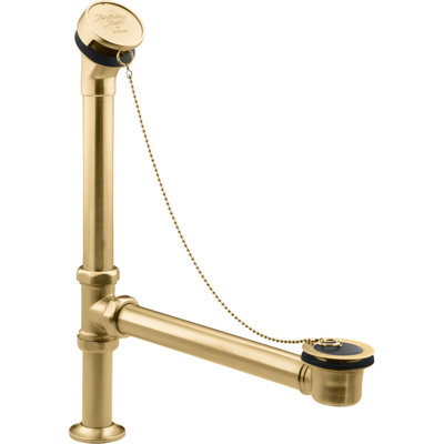 Antique 1.5" Chain and Plug Bathroom Sink Drain with Overflow