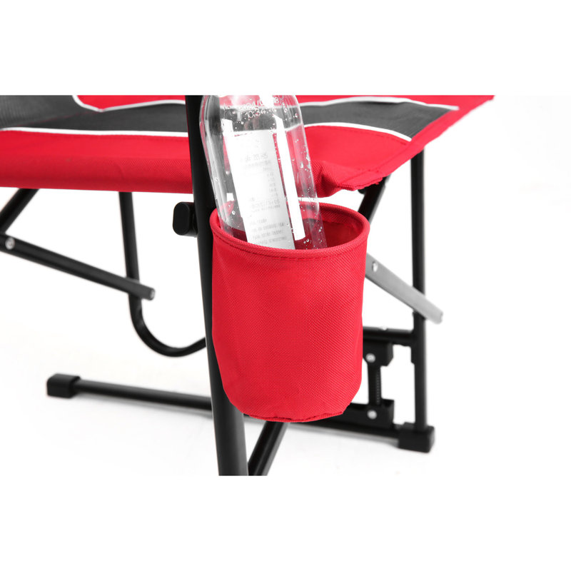 Outdoor Chair With Rocking Motion - Red, For Relaxing In Garden Portable Seat , Outdoors, Red