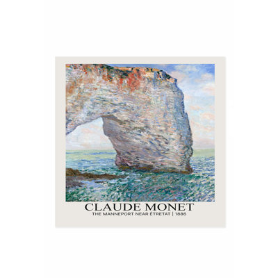 «Beach and Coastal Claude Monet The Manneport Near Etretat», reproduction d'art classique sans cadre