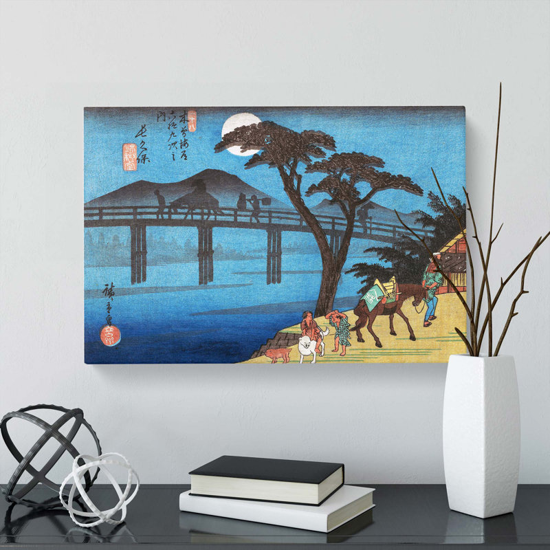 Nagakubo Station by Utagawa Hiroshige - Wrapped Canvas, 50cm H x 76cm W x 3cm D