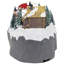 Décoration de table de Noël animée 15 "avec 3 skieurs tournants à DEL blanche