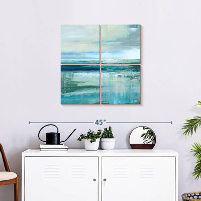 Abstrait mer et bleu sarcelle