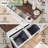 Ahart Tilt Out Laundry Hamper Cabinet, Farmhouse Laundry Basket Cabinet with Drawer, Hidden Wood Cabinet with Laundry Storage Basket for Bathroom, Kitchen-1125981548-1124532836