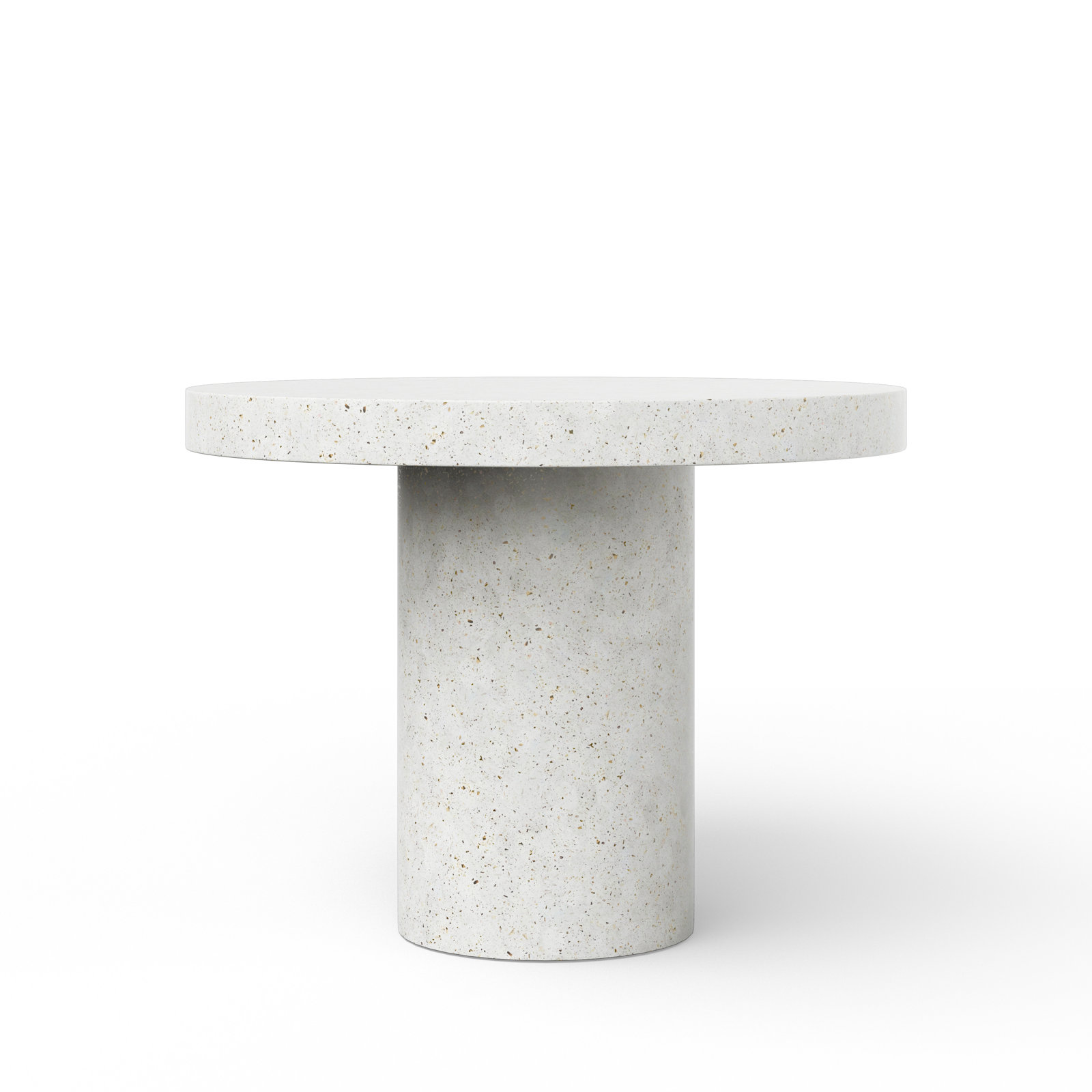 Kareen Concrete Dining Table, Ivory Terrazzo, Counter Table (36.25" Height), 47.25" Round