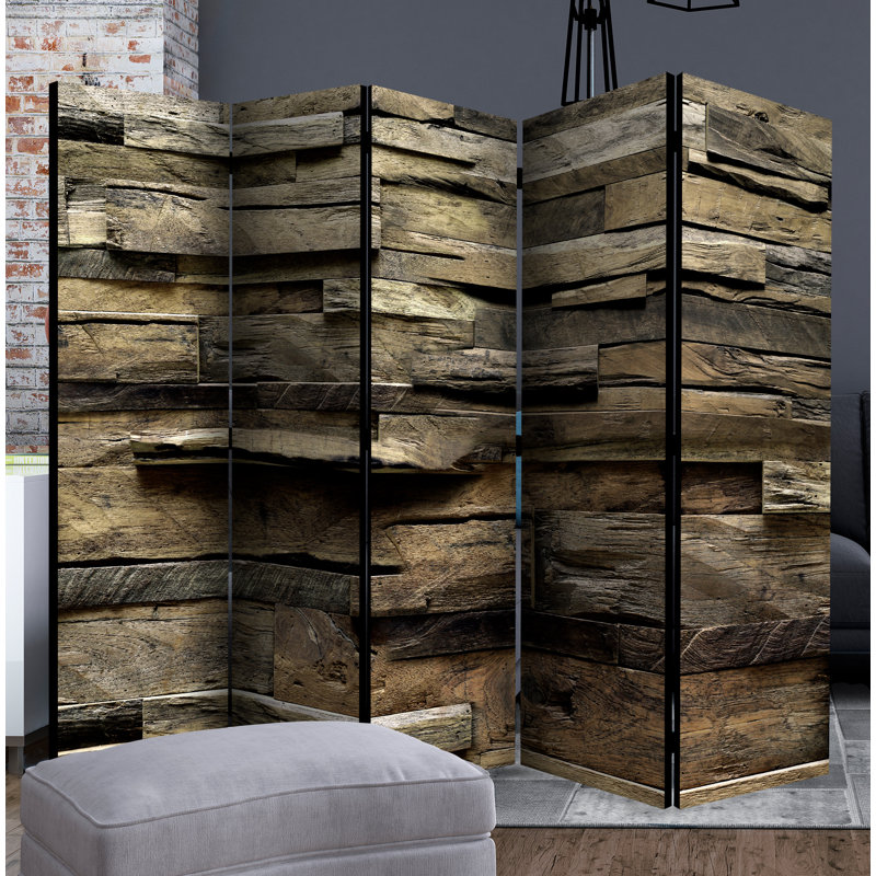 Cohen 172cm H Solid Wood Folding Room Divider, 5