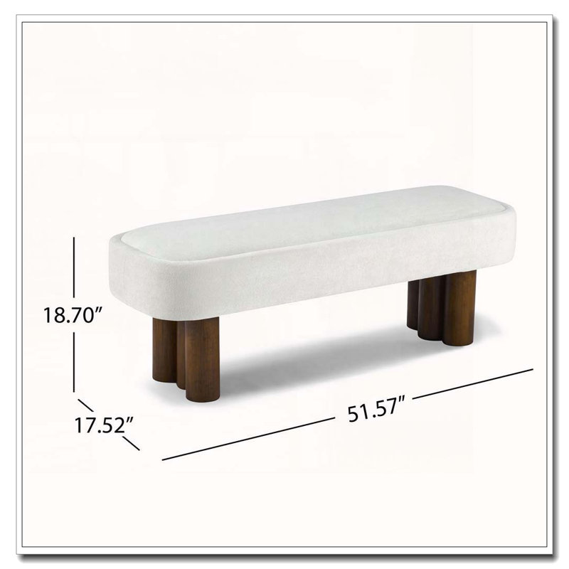 Banc rembourré 51,57 L, Beige