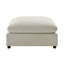 Repose-pieds carré beige en tissu 40 po
