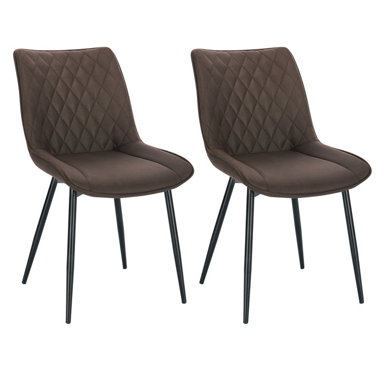 Braelynn Upholstered Dining Chair, Dark Brown