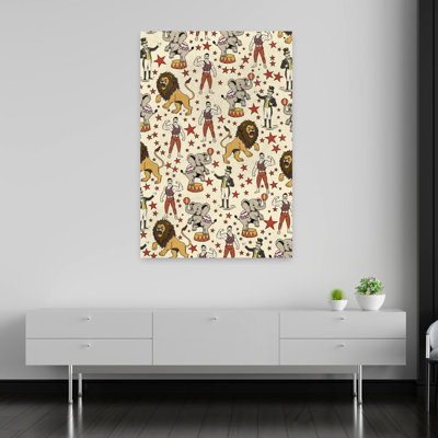 Contemporary Art Abstract Retro Landscape Nature Wall Art 1 Piece Wrapped Canvas Wall Art