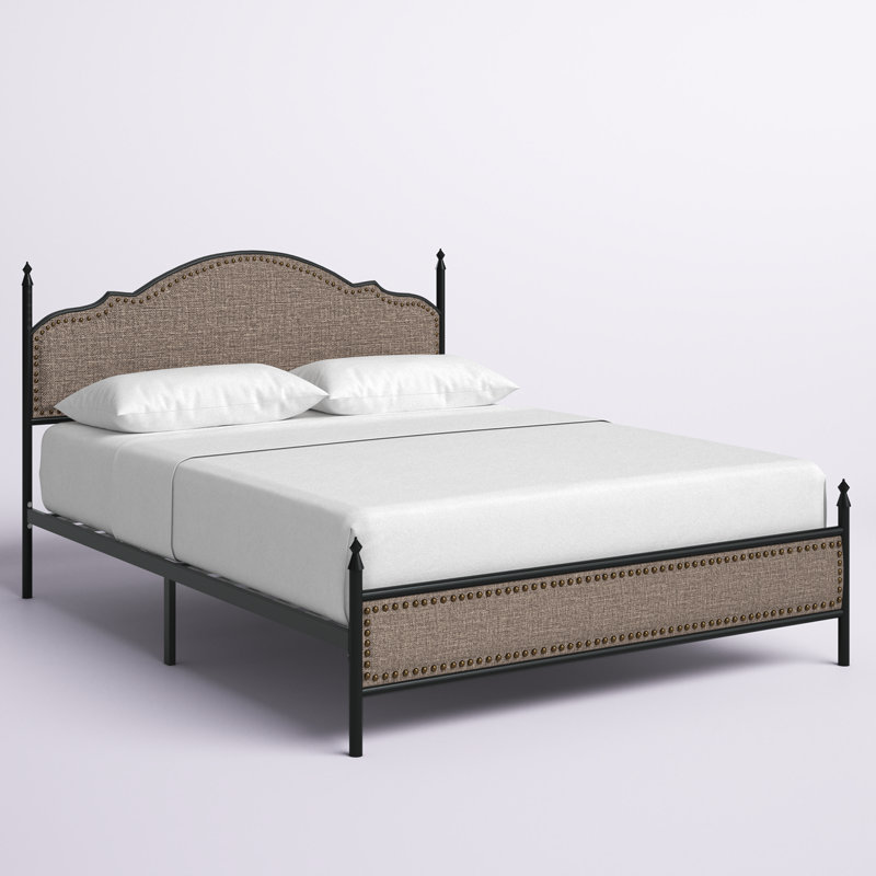 Alaja Upholstered Metal Four Poster Bed