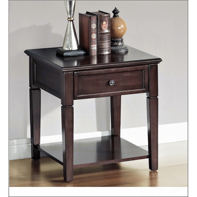 Malachi Walnut Finish End Table Modern End Table Solutions,Compact End Table Collection