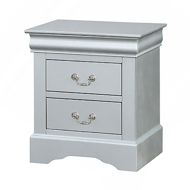 Table de chevet 2 tiroirs Platinum