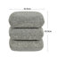 Square Linen Swivel Ottoman Footstool with Stacked Cushion Design for Living Room-582446647