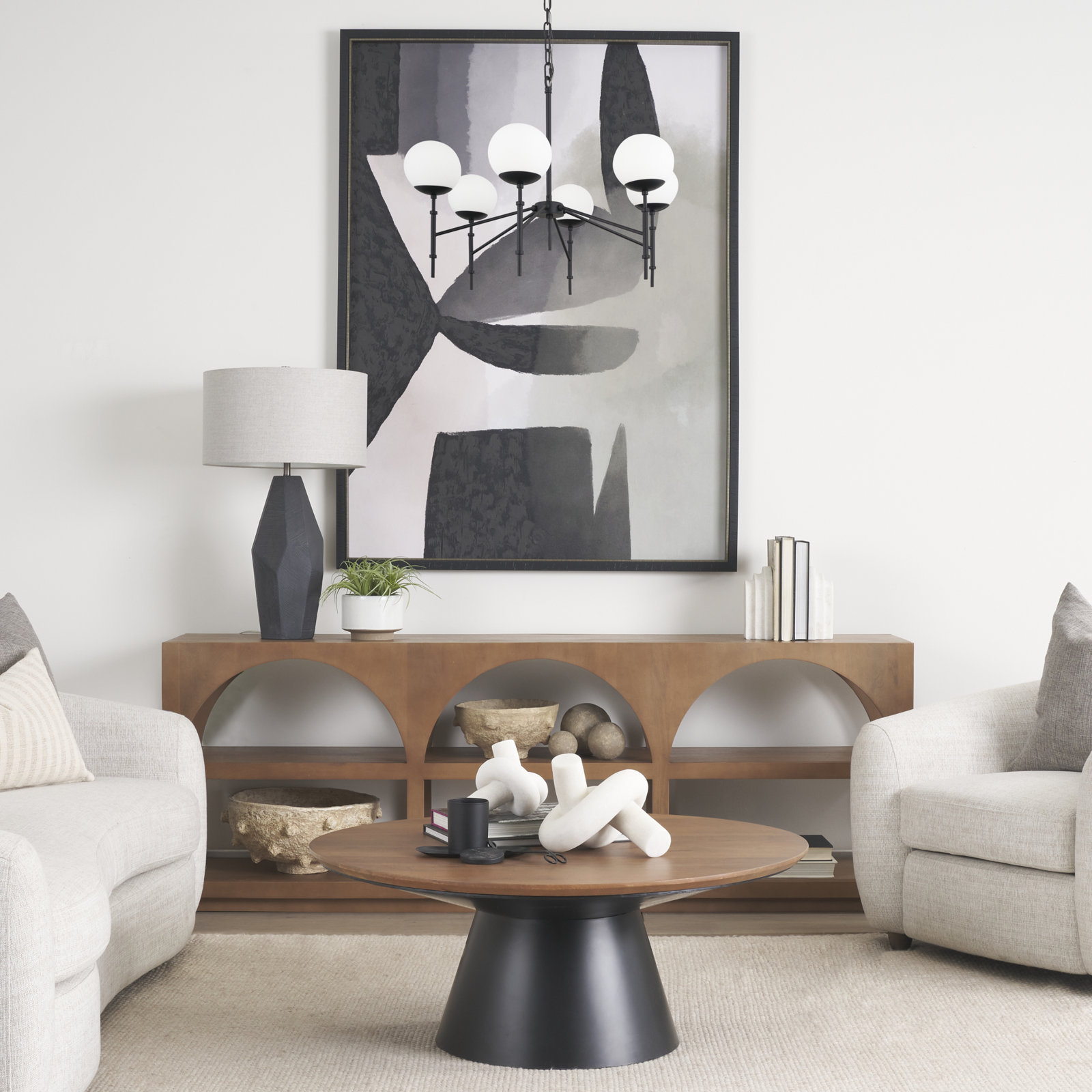 Cleary 6 - Light Metal Dimmable Globe Chandelier, Matte Black