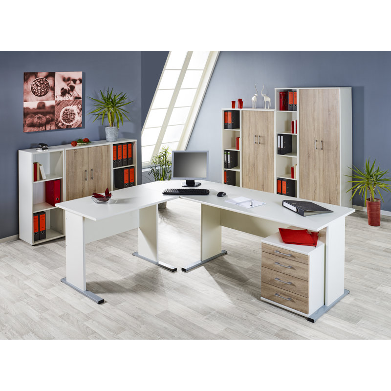 Amasia 65.1cm Wide File Cabinet, White/Sonoma