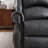 37.7" W Faux Leather Swivel Rocker Recliner With Heated Massage, Vintage Style-346423116