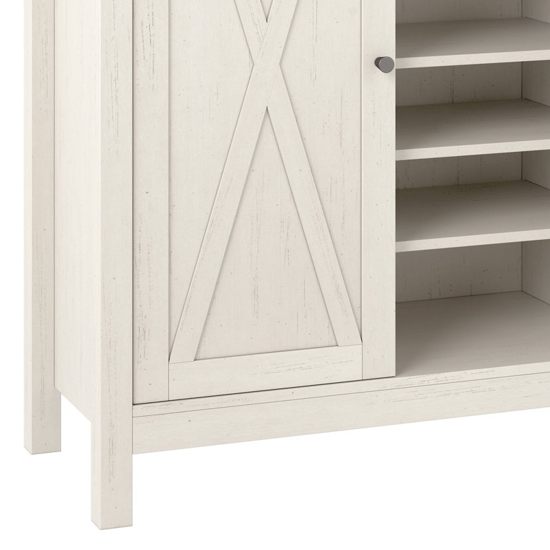 Armoire de rangement pour chaussures 20 paires Tehana, Brun / Blanc
