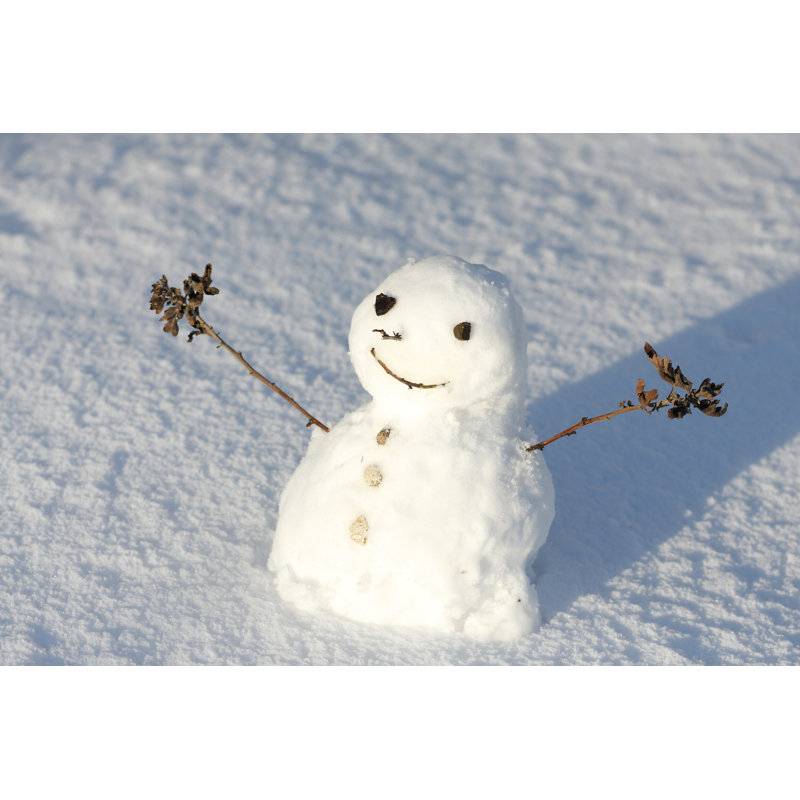 Snowman - Wrapped Canvas Print, 20cm H x 30cm W x 3.8cm D