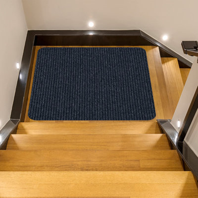 Tapis d'escalier pour marches en bois, tapis de marche d'escalier intérieur et extérieur antidérapants, tapis d'escalier assorti (31 po x 31 po) (31 po x 31 po)