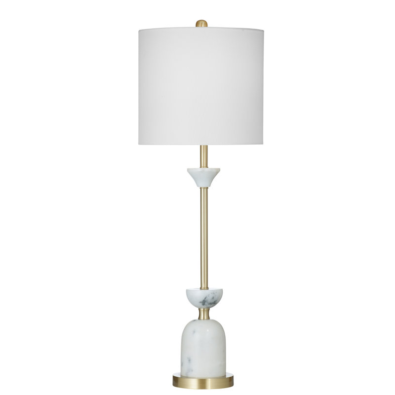 Quentin 33" Antique Brass Buffet Lamp