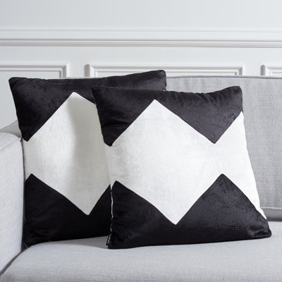 Cotton Blend Reversible Throw Pillow
