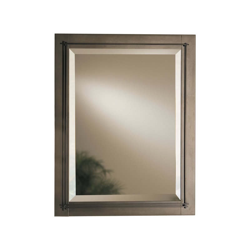 Metra Industrial Beveled Bathroom/Vanity Mirror, Bronze, 28" H x 22" W