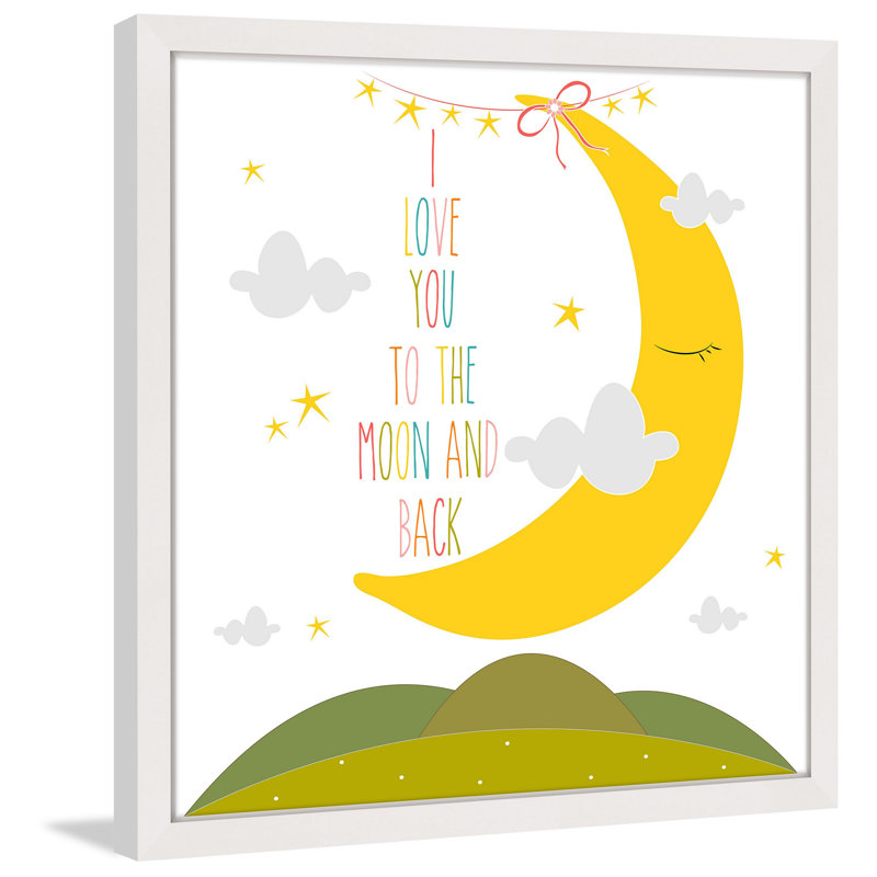 «Sleepy Moon» par Karen Zukowski, reproduction encadrée, H 32 po x l 32 po x P 1,5 po