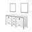 Ziva 80 in W x 22 in D Double Bath Vanity, White Top and 30 in Mirrors-515738151-467040248