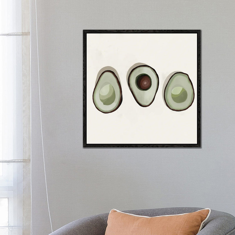 Avocados by Bria Nicole - Print on Canvas, 66.04 cm H x 66.04 cm W, Black Framed Canvas