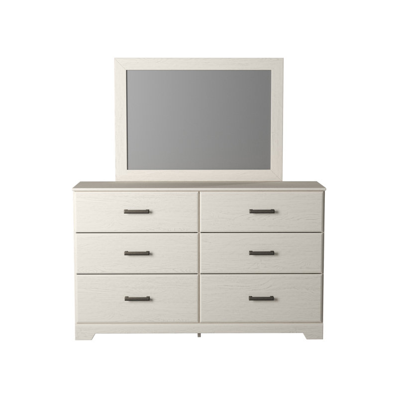 Commode double à 6 tiroirs avec miroir 59,53 po Vandi
