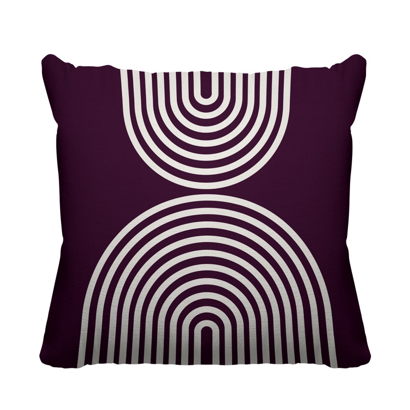 Coussin décoratif intérieur / extérieur Hali, L 15 po x H 15 po, Mauve