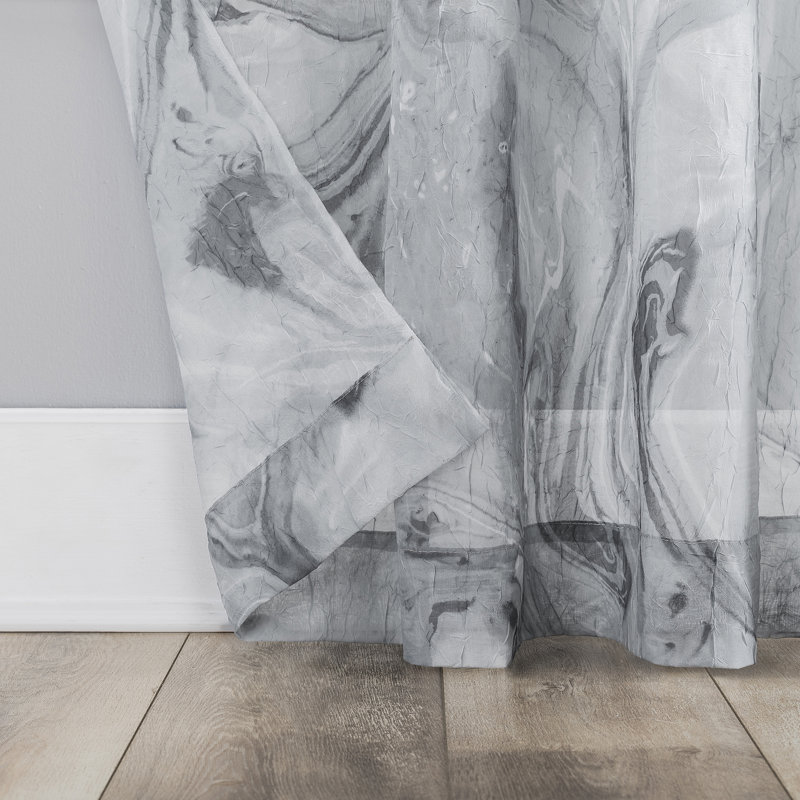 Panneau de rideau transparent avec passe-tringle Cristo, L 51 po x L 84 po