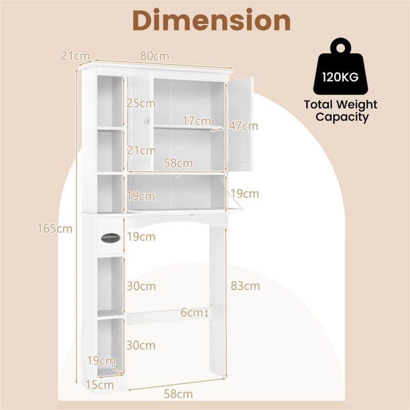 Freestanding Over The Toilet Storage