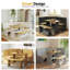 Ensemble de coin-repas en bois massif 3 pièces Modern Modern-910372899