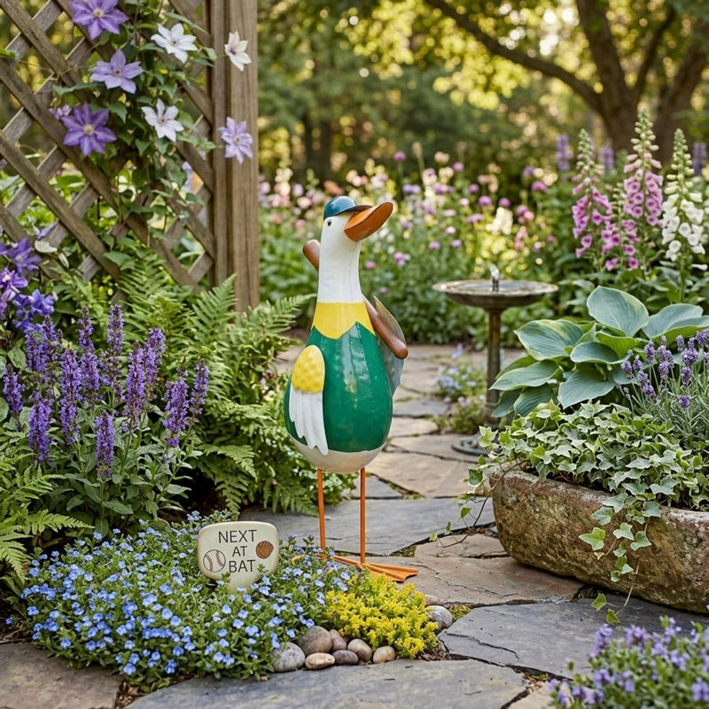 Tin Garden Statue, Green