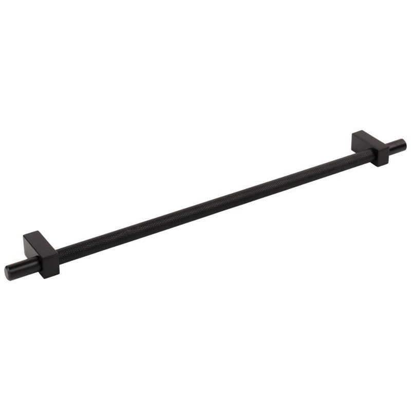 Larkin 3 Knurled Center Bar Pull, 5 1/16", Matte Black