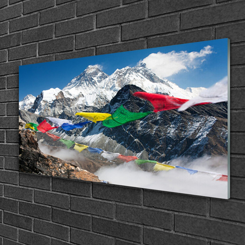 Landscape Mountains - Unframed Photograph on Glass
