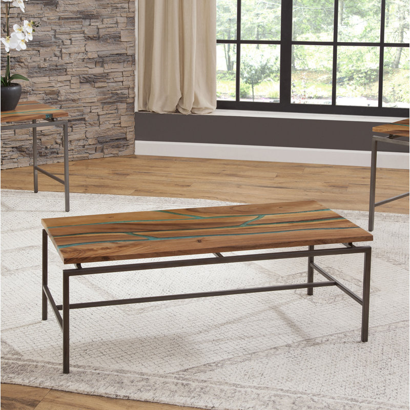 Finland Solid Wood Top Coffee Table
